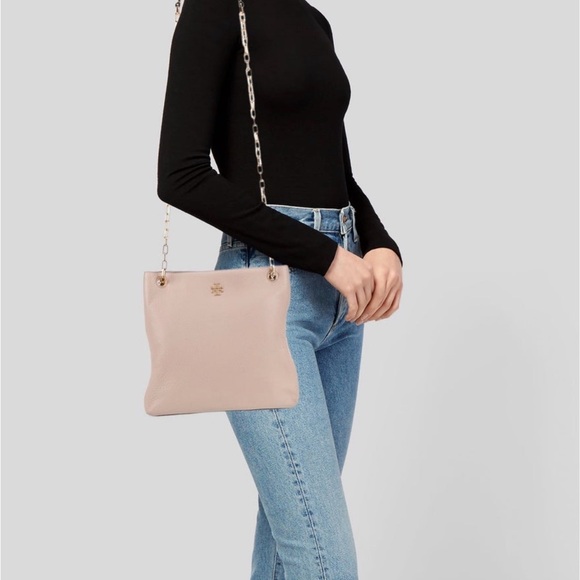 Tory Burch Blush Leather Shoulder Bag - Picture 2 of 11